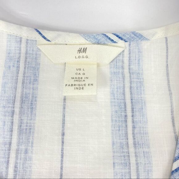 H&M Logg Lagenlook Pullover Striped Blouse - Picture 2 of 16